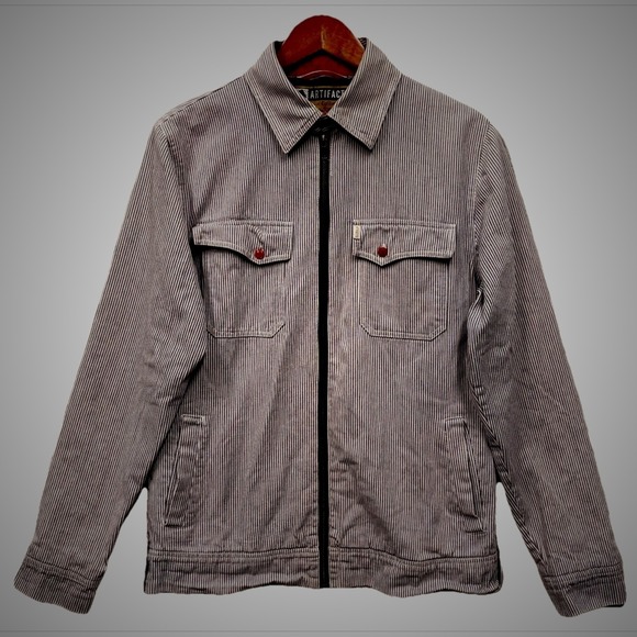 Artifacts of California Other - Artifacts of California Men's Hickory Stripe Full Zip Workwear Jacket Size M